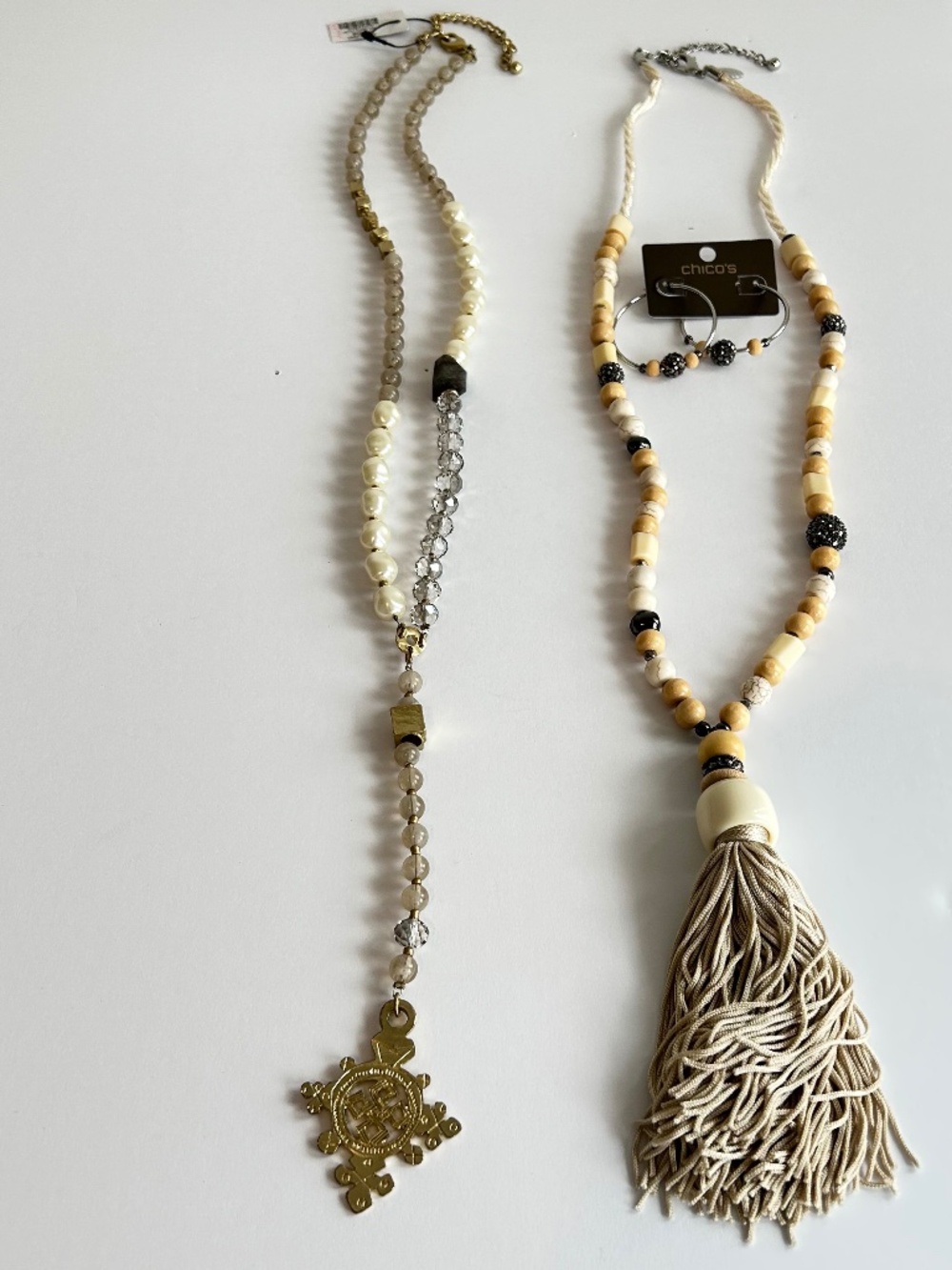 Chico's Statement Necklace & Earring Set + Bonus Necklace (NWT/NWOT)
